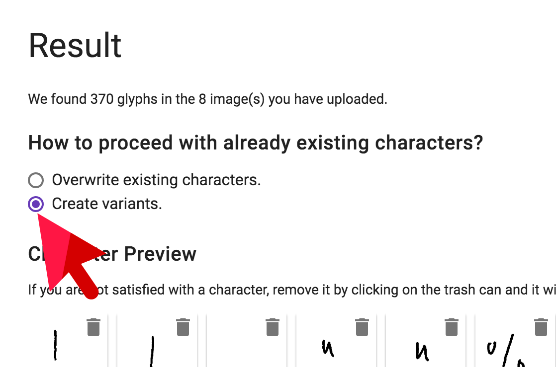 Calligraphr - How to create a randomized font.